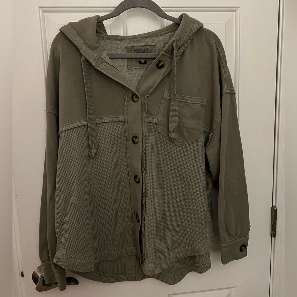 American Eagle Outfitters Olive Green Hoodie